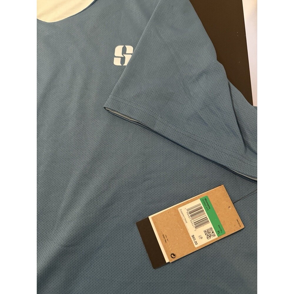Nike Dri-FIT Women’s XL Blue Double Layer Athletic Top Built-In Liner NWT - Picture 2 of 4